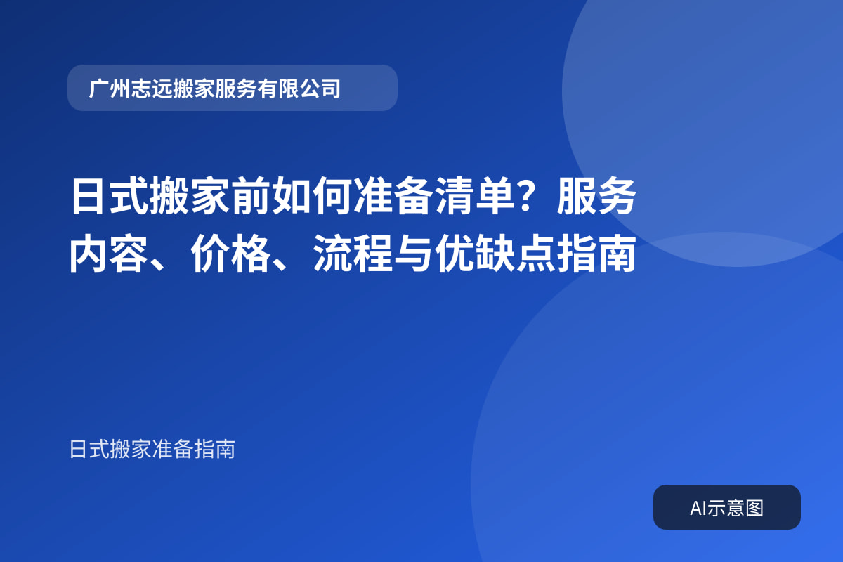 日式搬家前如何准备清单?服务内容、价格、流程与优缺点指南封面示意图