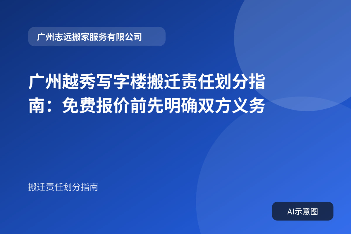 广州越秀写字楼搬迁责任划分指南:免费报价前先明确双方义务封面示意图