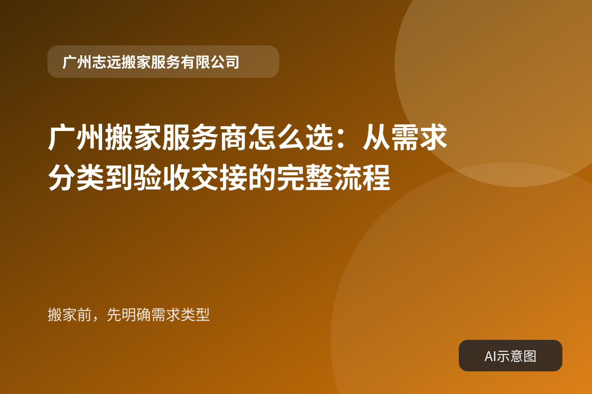 搬家前,先明确需求类型