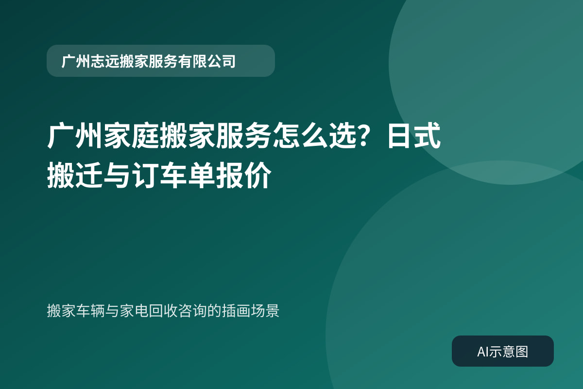 搬家车辆与家电回收咨询的插画场景