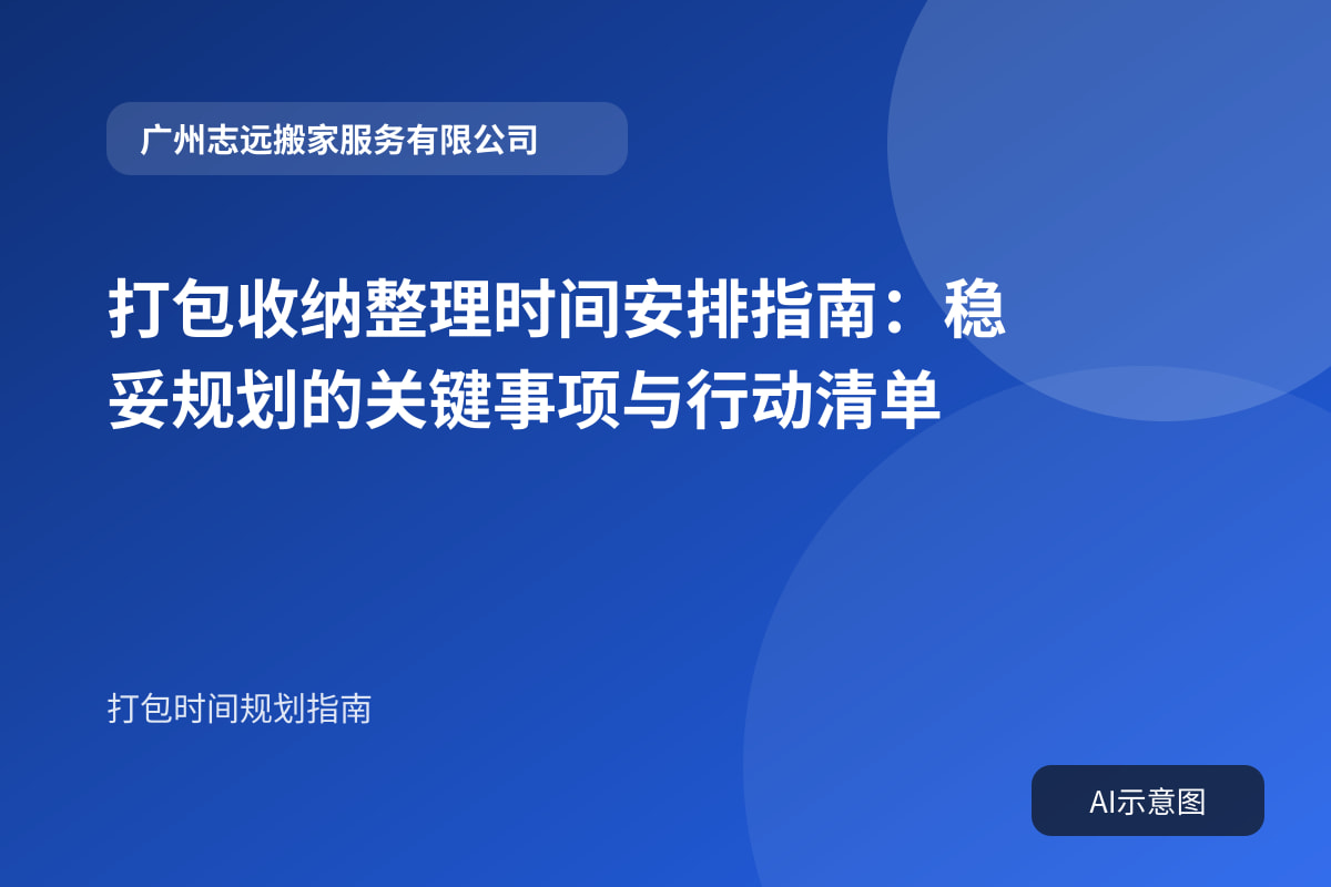 打包收纳整理时间安排指南:稳妥规划的关键事项与行动清单封面示意图