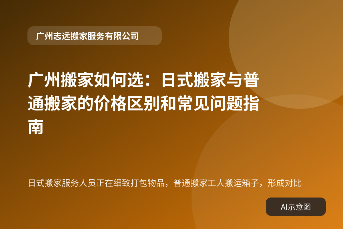 日式搬家服务人员正在细致打包物品,普通搬家工人搬运箱子,形成对比