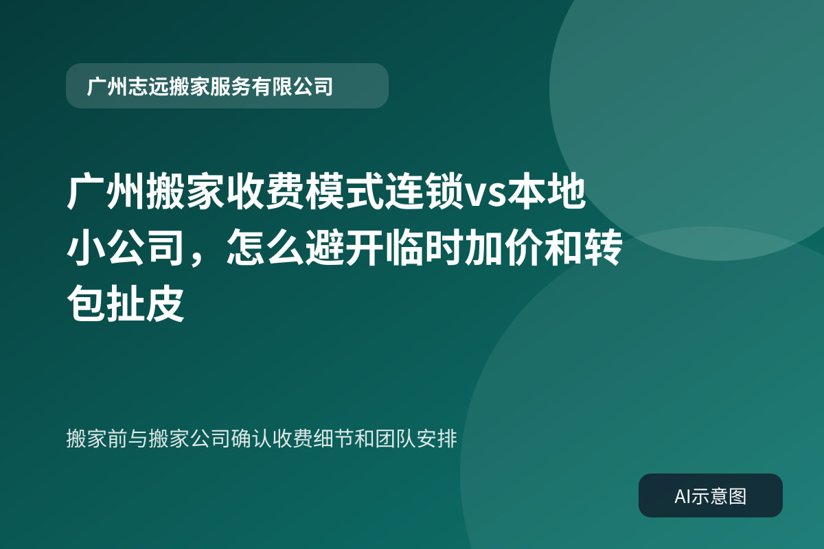 搬家前与搬家公司确认收费细节和团队安排