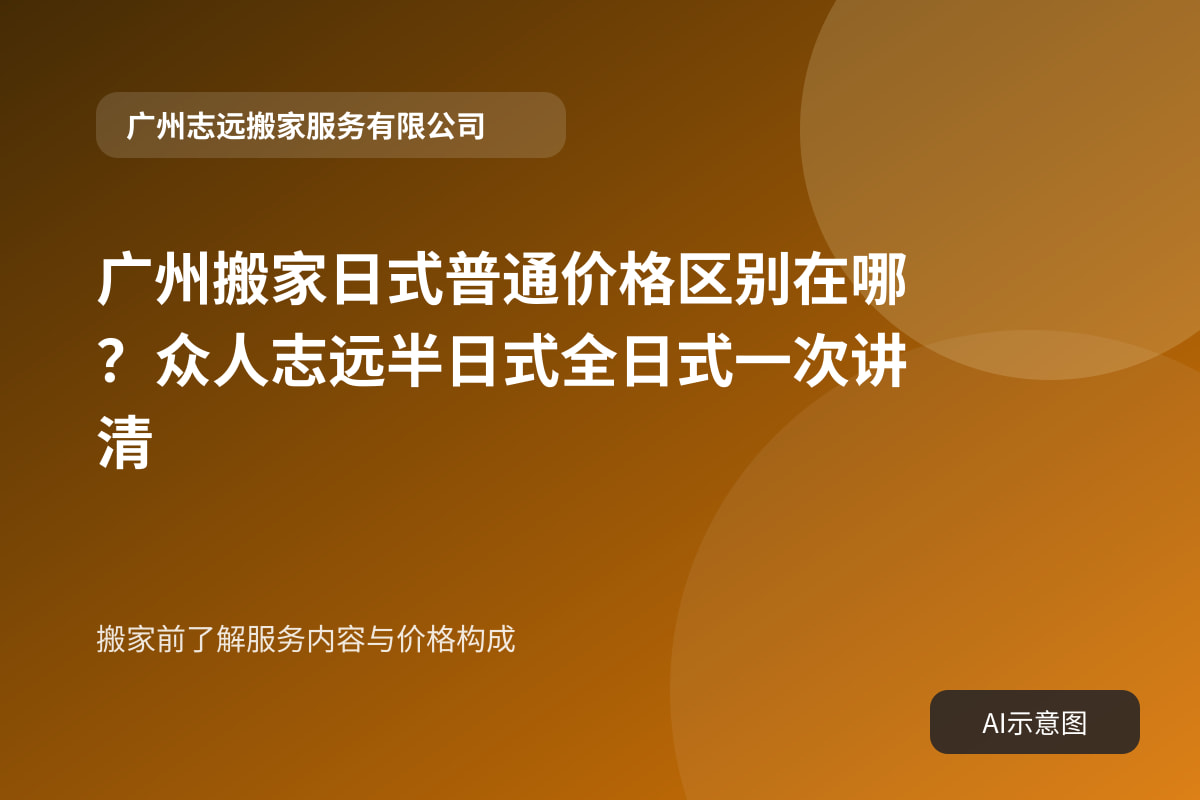 搬家前了解服务内容与价格构成