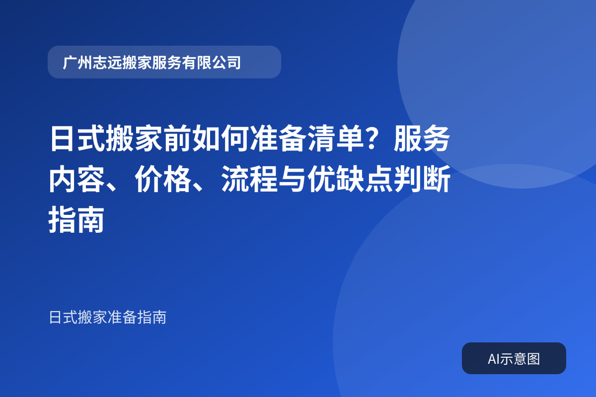 日式搬家前如何准备清单?服务内容、价格、流程与优缺点判断指南封面示意图