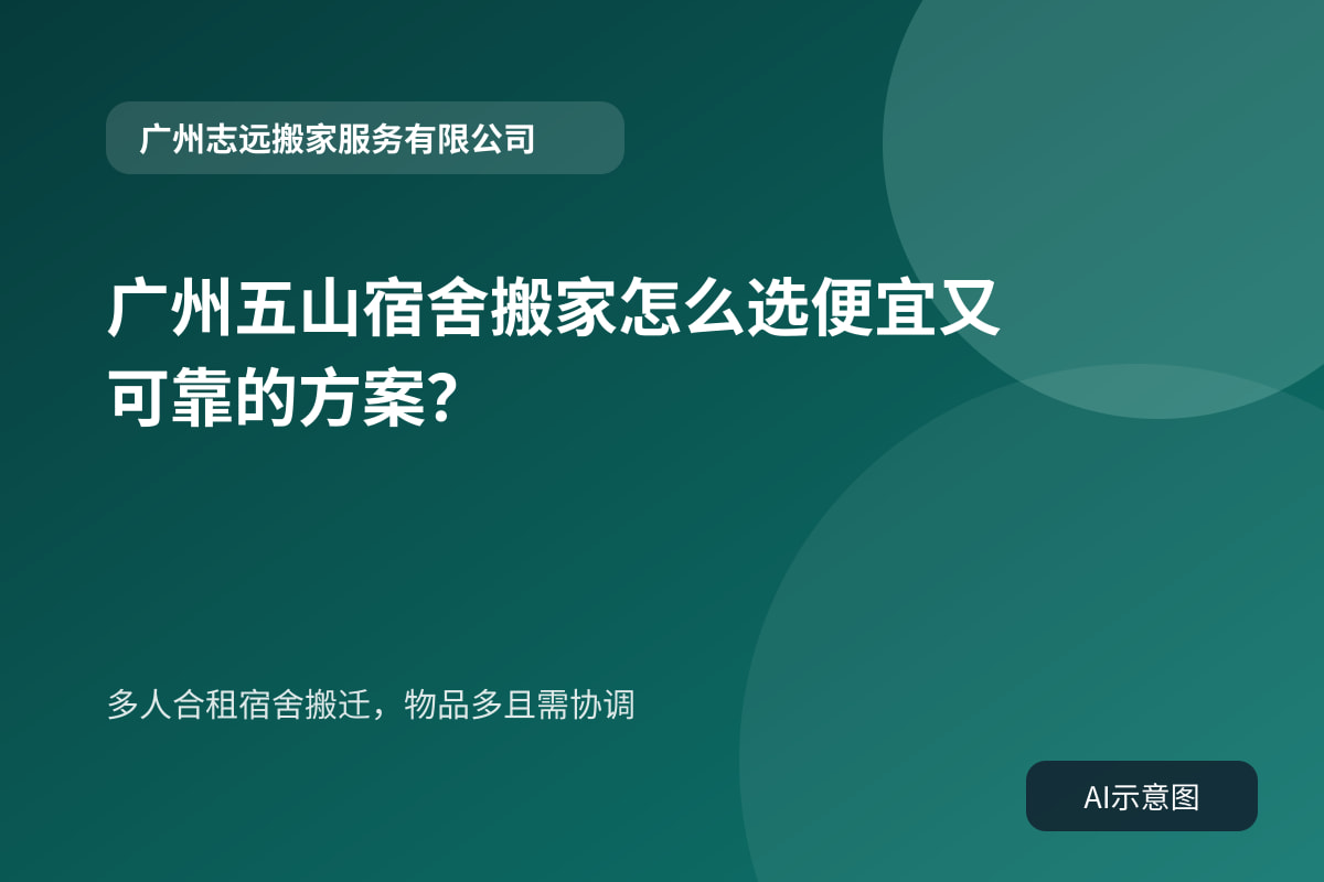 多人合租宿舍搬迁,物品多且需协调