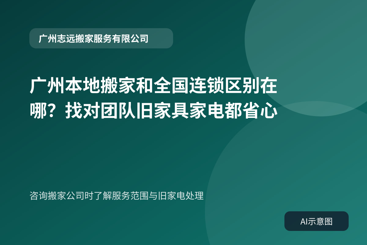 咨询搬家公司时了解服务范围与旧家电处理