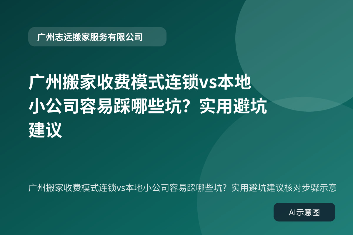 广州搬家收费模式连锁vs本地小公司容易踩哪些坑?实用避坑建议核对步骤示意