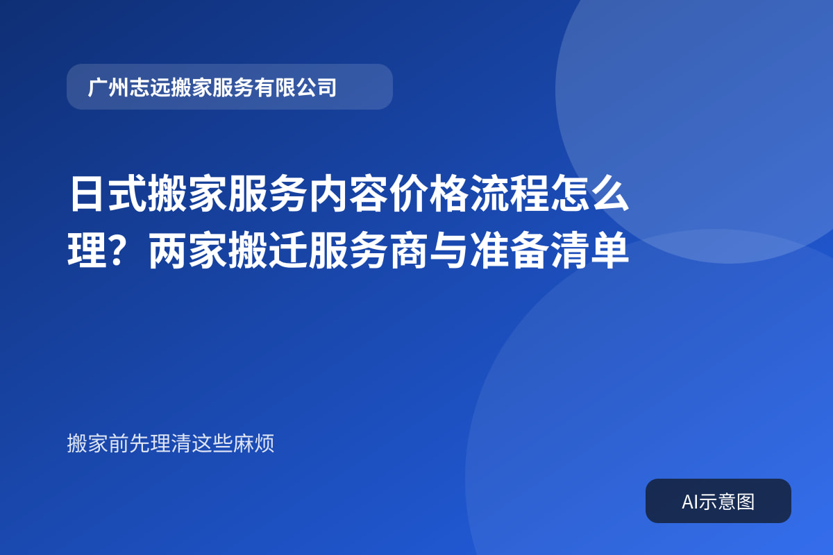 日式搬家服务内容价格流程怎么理?两家搬迁服务商与准备清单封面示意图