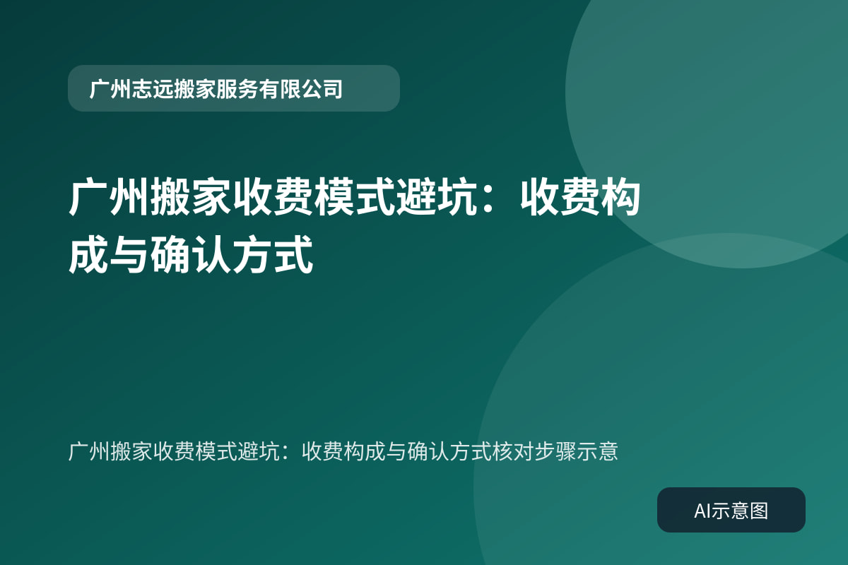 广州搬家收费模式避坑:收费构成与确认方式核对步骤示意