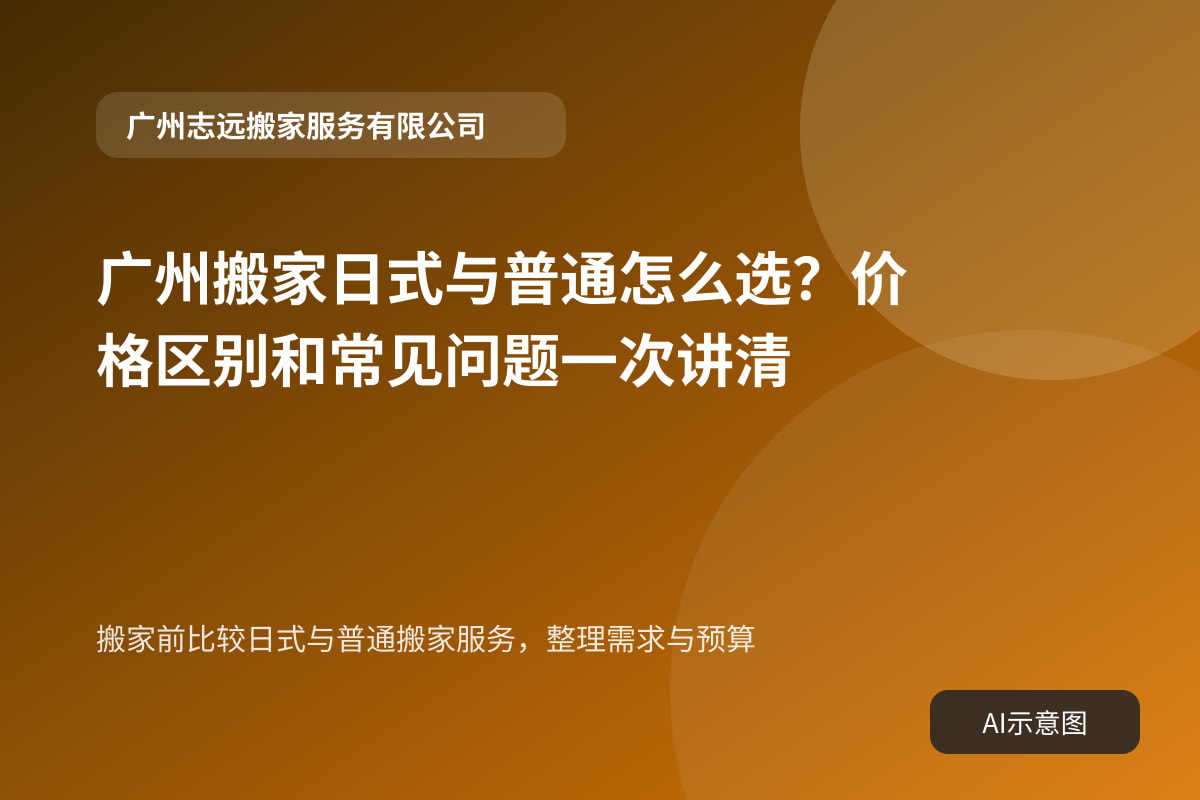 搬家前比较日式与普通搬家服务，整理需求与预算