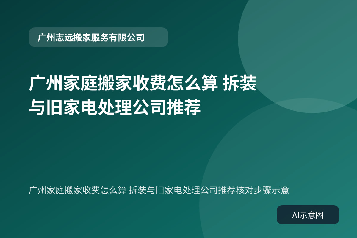 广州家庭搬家收费怎么算 拆装与旧家电处理公司推荐核对步骤示意