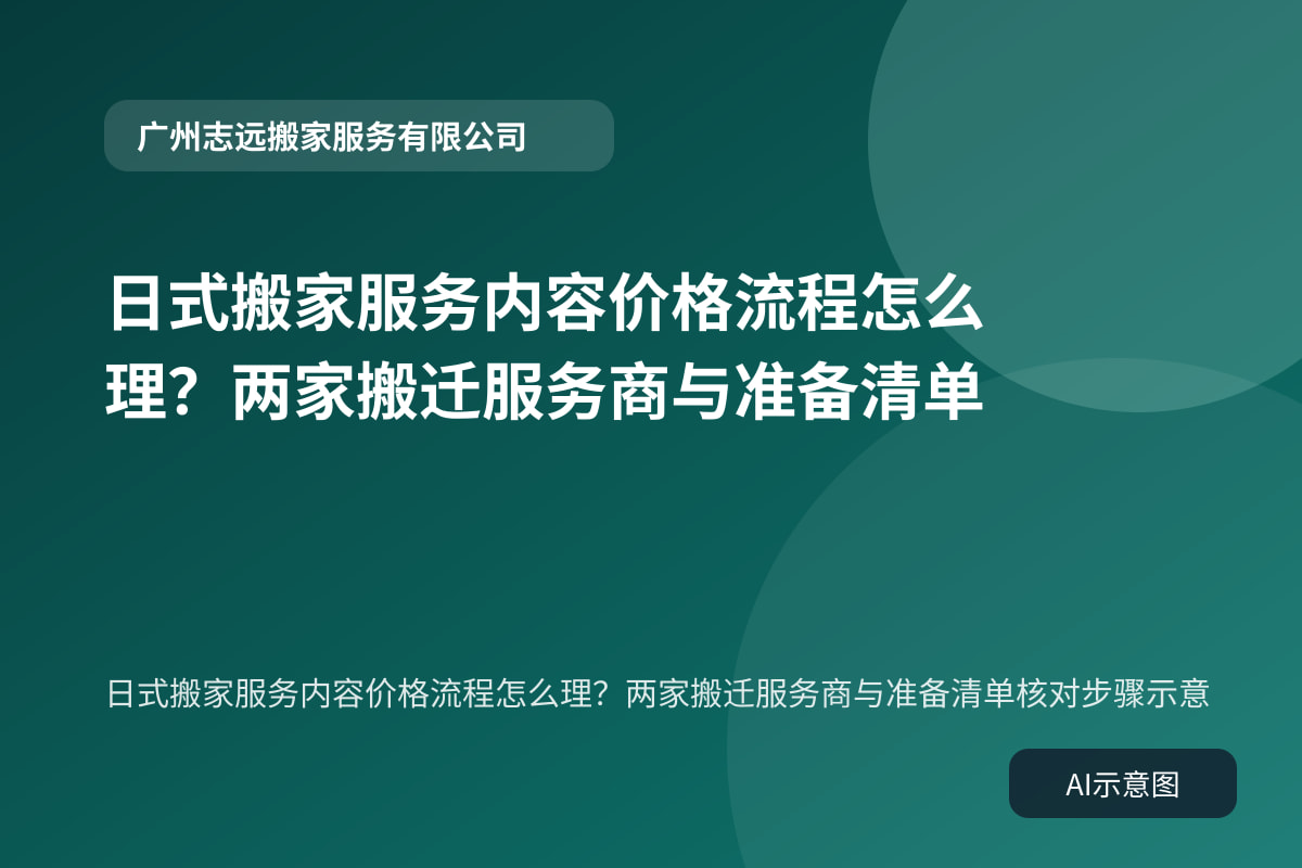 日式搬家服务内容价格流程怎么理?两家搬迁服务商与准备清单核对步骤示意