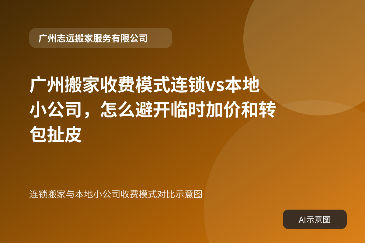 连锁搬家与本地小公司收费模式对比示意图