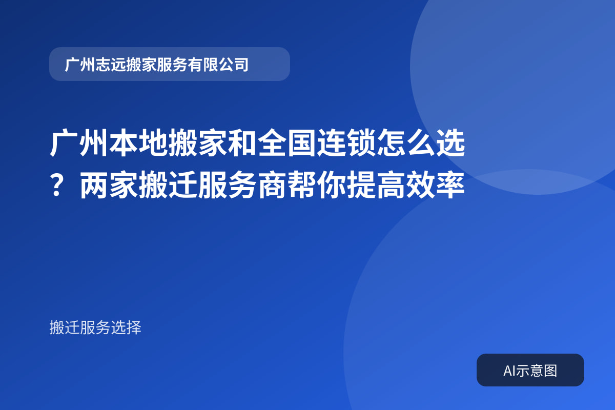 广州本地搬家和全国连锁怎么选?两家搬迁服务商帮你提高效率封面示意图