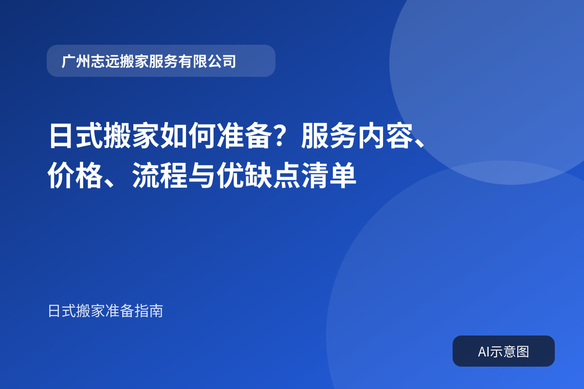 日式搬家如何准备?服务内容、价格、流程与优缺点清单封面示意图