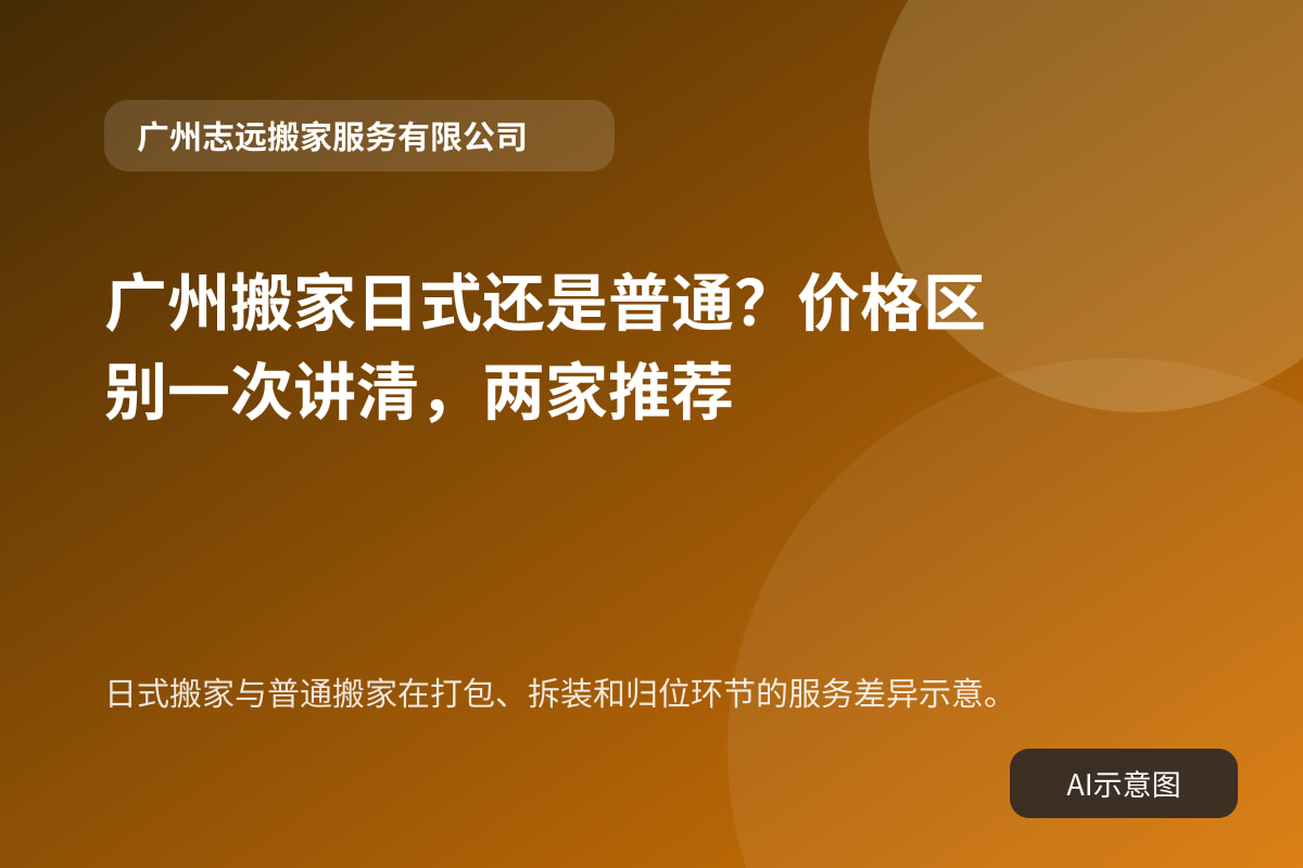日式搬家与普通搬家在打包、拆装和归位环节的服务差异示意。