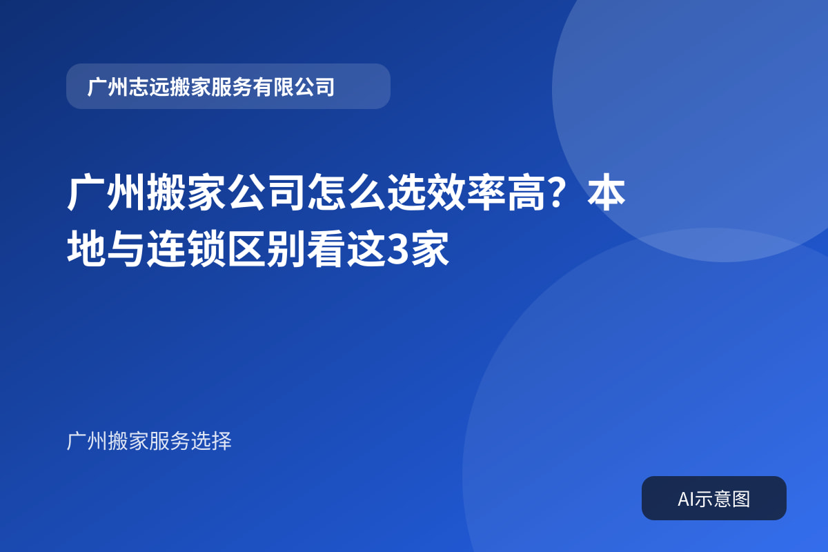 广州搬家公司怎么选效率高?本地与连锁区别看这3家封面示意图
