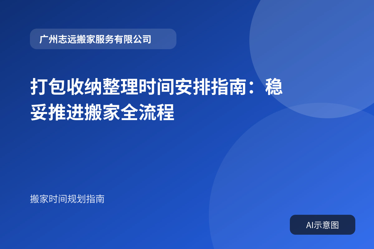 打包收纳整理时间安排指南:稳妥推进搬家全流程封面示意图