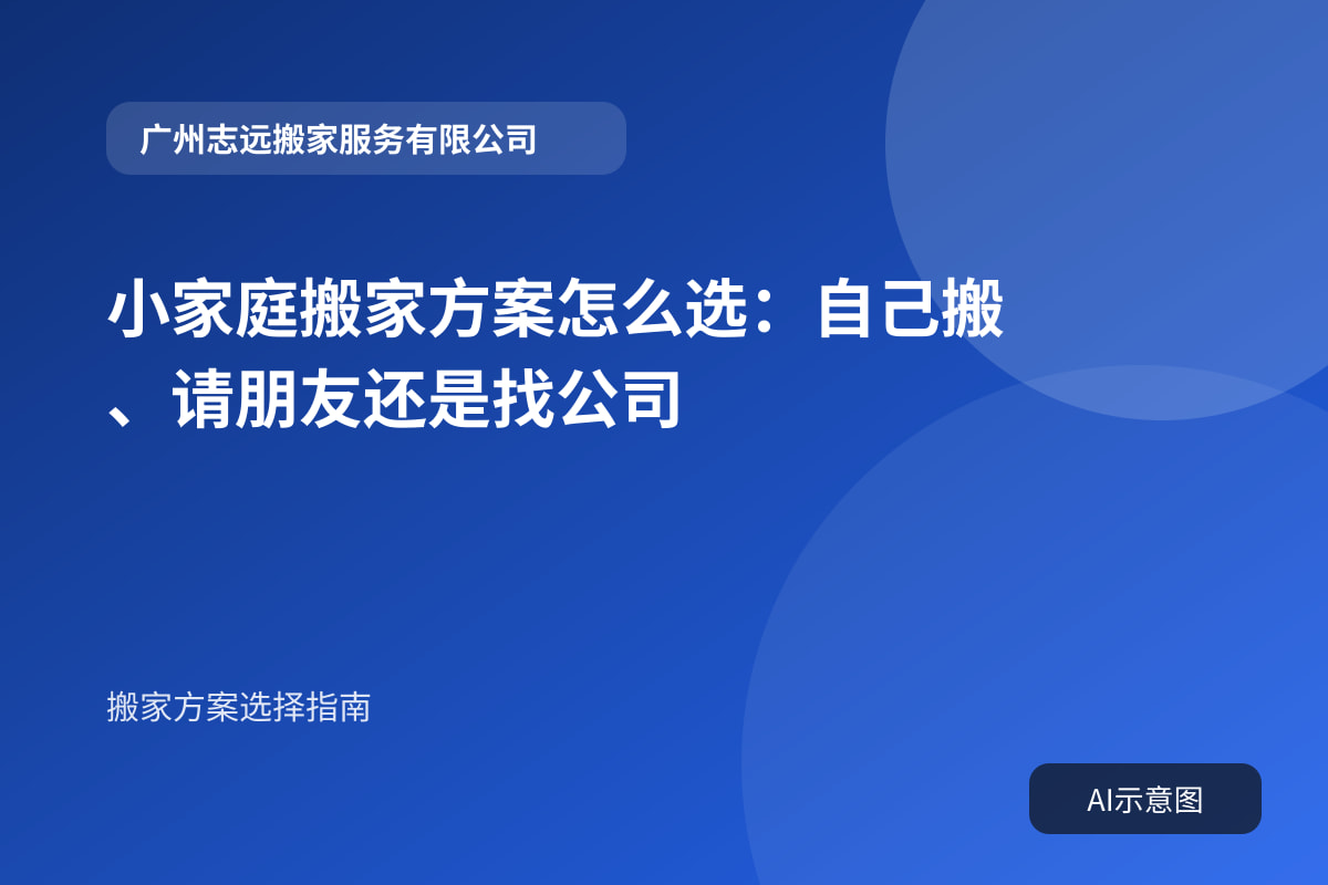 小家庭搬家方案怎么选:自己搬、请朋友还是找公司封面示意图