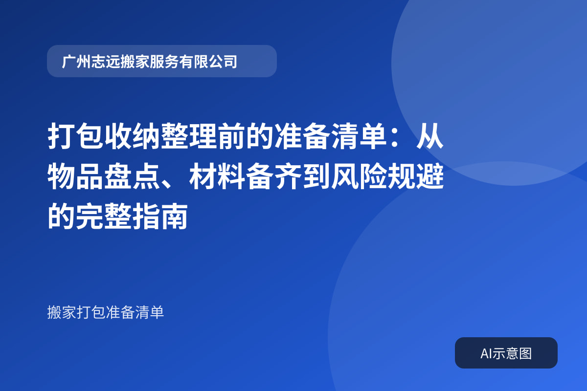 打包收纳整理前的准备清单:从物品盘点、材料备齐到风险规避的完整指南封面示意图