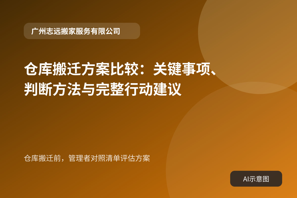 仓库搬迁前,管理者对照清单评估方案