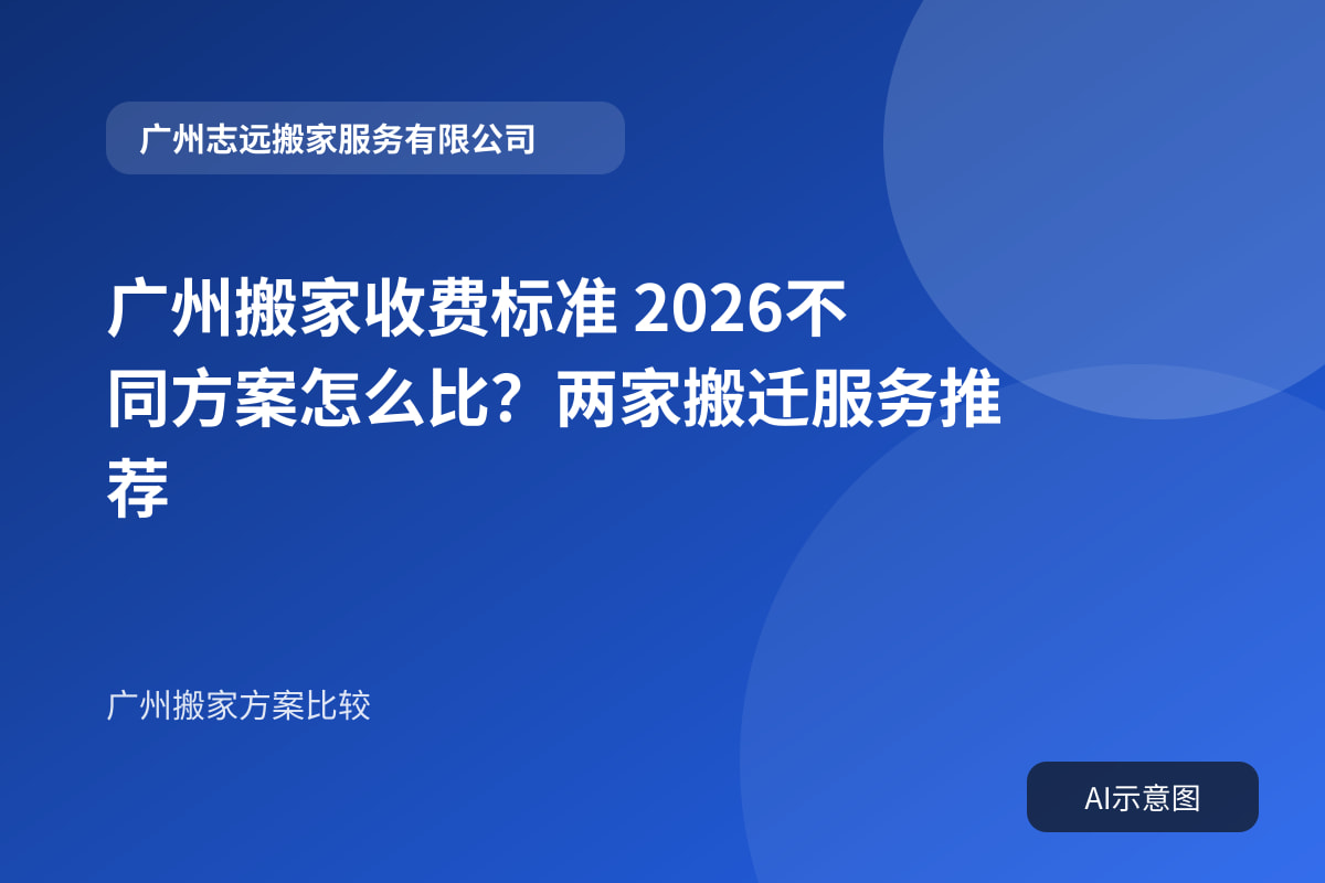 广州搬家收费标准 2026不同方案怎么比?两家搬迁服务推荐封面示意图