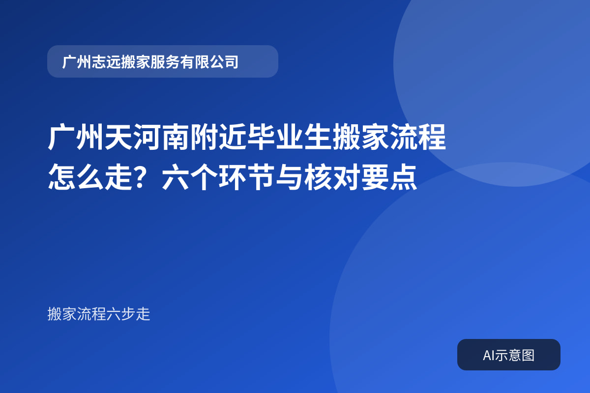 广州天河南附近毕业生搬家流程怎么走?六个环节与核对要点封面示意图