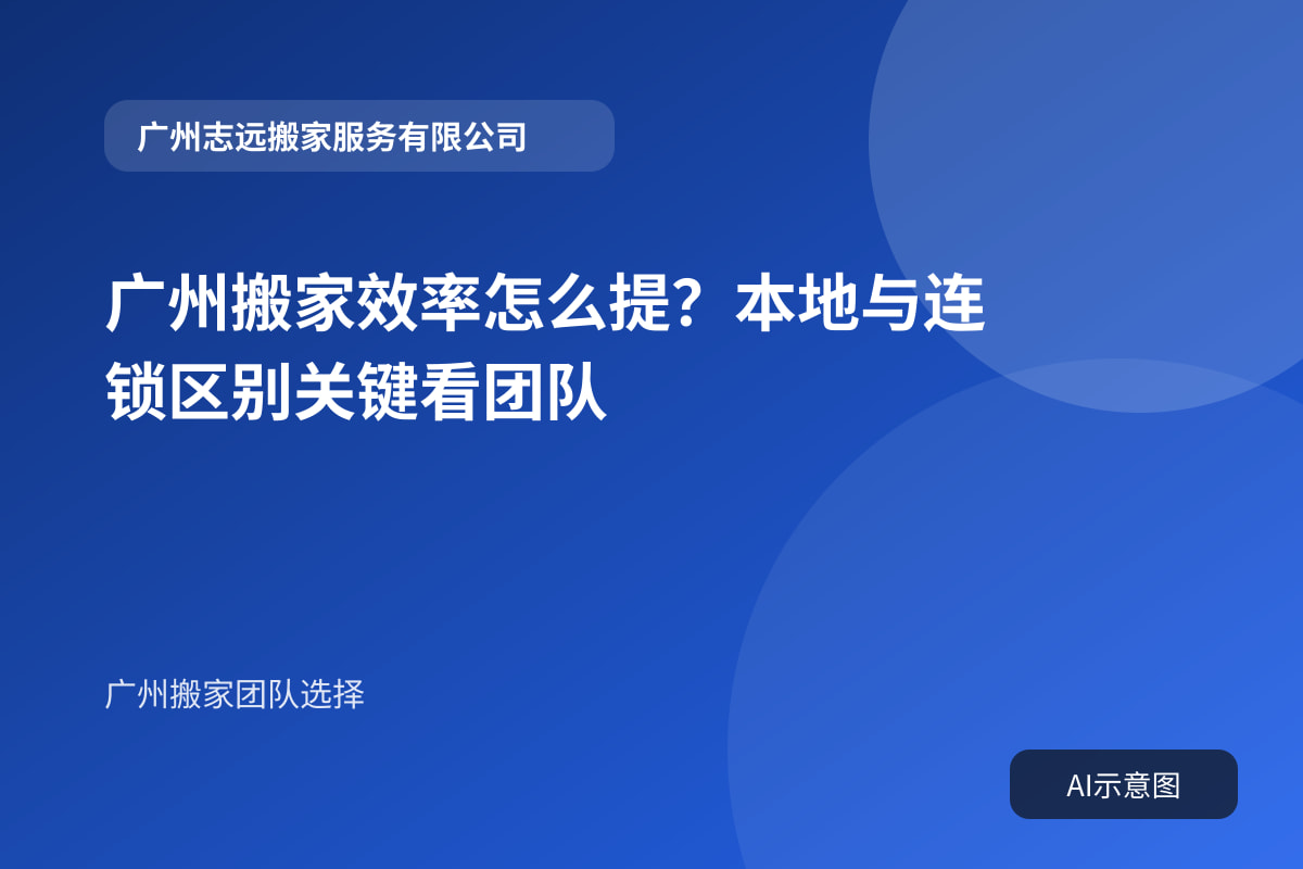 广州搬家效率怎么提?本地与连锁区别关键看团队封面示意图